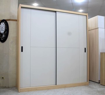 【歐風別館】冰島楓木色7.5*8尺加高衣櫃【緩衝五金~棉被櫃~類系統櫃】【基隆至台中免運費】