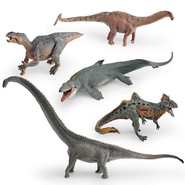 🌈「探夢動物模型」兒童認知仿真雷龍禽龍滄龍昆卡獵龍侏羅紀恐龍動物模型擺件