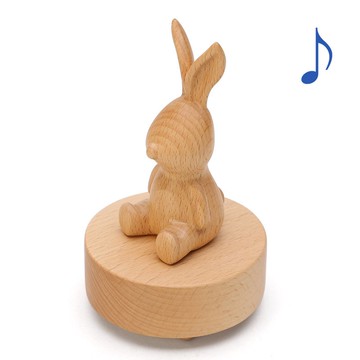 卡通寶寶嬰兒童實木質旋轉音樂八音盒歐式木制木頭抖音女生日禮物