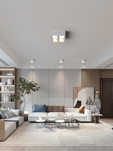 筒燈 明裝筒燈無主燈客廳照明方形盒子過道燈格柵燈斗膽燈臥室吸頂射燈【MJ194049】