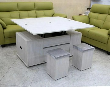 【歐風別館】尼爾森正方多功能升降茶几【可當餐桌~基隆至台中免運費】