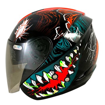 【新品訂購】Nikko N557 大罪暴食 萬聖節特別款 3/4罩安全帽 (內藏墨鏡)