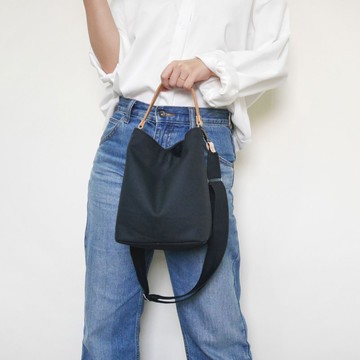 質感帆布 MINI水桶包 Mini bucket bag #99黑