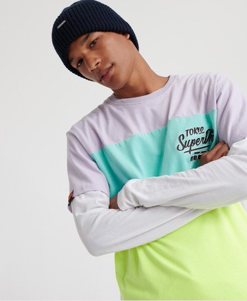 Superdry Men's Men's Ticket Type Box Fit T-Shirt Purple / Soft Lilac - Size: Xxxl
