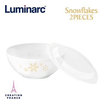 【Luminarc 樂美雅】雪花7吋拉麵碗附微波蓋(ARC-D470-SF-1C)