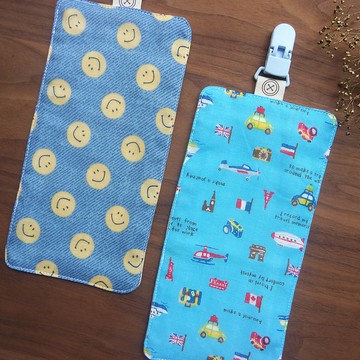 【手帕夾優惠二入組】六重紗幼稚園手帕 / 淘氣淺藍 (現貨)