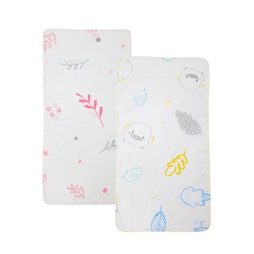 黃色小鴨 雙層水洗印花澡巾2入 60*30cm 淺藍/淺粉【德芳保健藥妝】