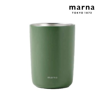 Marna 二合一不銹鋼真空保冷/保溫杯350ml-針葉樹綠