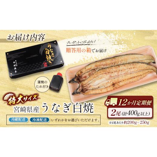 ふるさと納税 宮崎県 新富町 ［玄人の一品］うなぎ白焼き 2尾×12ヶ月