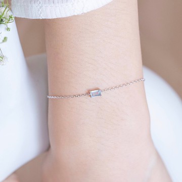 藍托帕石925純銀糖果盒手鍊