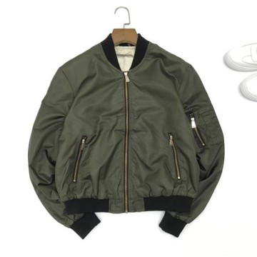 港風復古街頭款修身棒球服 棒球領工裝夾棉夾克春秋外搭潮流外套