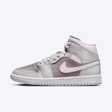 Kixpress-Nike 耐吉 WMNS Air Jordan 1 Mid 男女 運動休閒鞋 中筒 灰粉 [BQ6472-008]