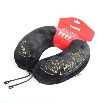 Travelmall 台灣版舒適記憶枕-金色電繡限定款