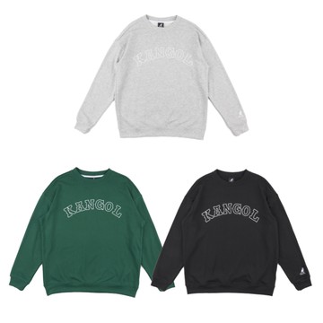 KANGOL 大學T 灰 黑 綠 白LOGO 圓領 長T 中性 63551024-