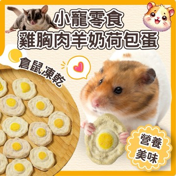 鼠鼠 雞胸肉羊奶荷包蛋凍乾 倉鼠零食 倉鼠點心 黃金鼠零食 倉鼠食物 倉鼠荷包蛋