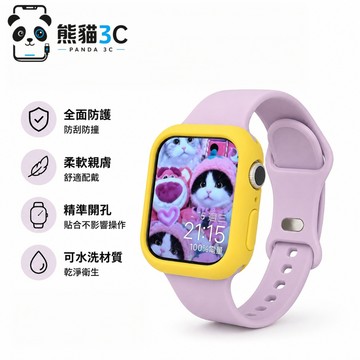 撞色 矽膠小蠻腰+錶殼套裝 適用 Apple Watch 11 10 9 8 7 SE 蘋果手錶錶帶 46mm 42mm