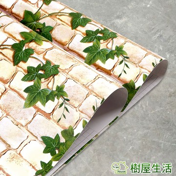 【樹屋生活】防水自黏壁紙 〔仿磚牆系列 ZA54〕每捲45*1000公分 仿磚紋PVC牆貼 文化石壁貼 印花壓紋