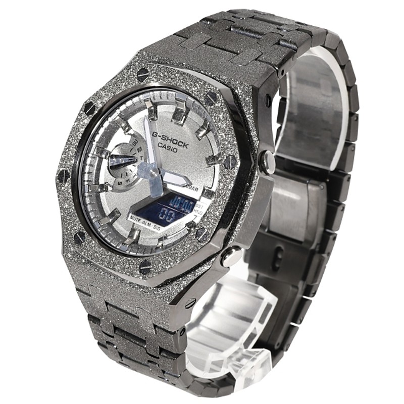 G-SHOCK GA2100 カシオーク フロステッド ガンメタ カスタム ステンレス製 艶消しモデル Frosted Edition |  LINEショッピング