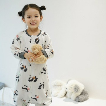 春夏四層竹棉分腿睡袋數碼拼接寶寶秋冬款長袖分腿睡袋兒童防踢被鑫弘-萌寶童裝可開發票