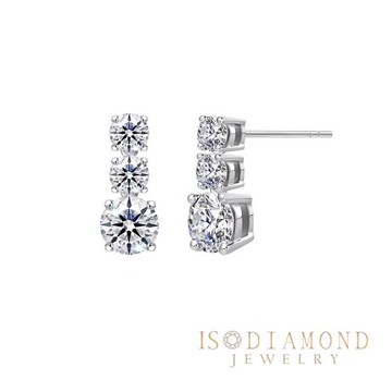 【ID】IGI 3.2克拉 最白Dcolor VS1 鉑金台 鑽石耳環 高規格淨度(培育鑽石)