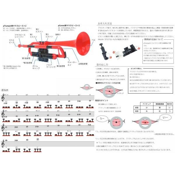 PINSTRUMENTS pTrumpet レッド プラスチック トランペット 管楽器 Pトランペット B♭ trumpet red PTRUMPET1R セット B　北海道 沖縄 離島不可