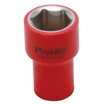 【Pro'sKit 寶工】SK-V318B VDE 1000V公制套筒 3/8"*18mm