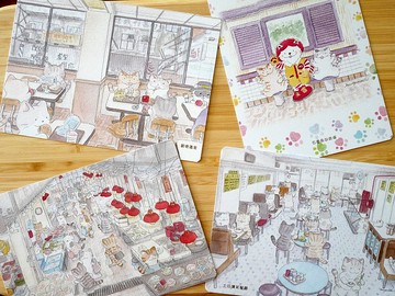 貓咪香港明信片 Set K-4張