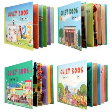 安靜書 9款 黏貼書 busy book 翻翻書 早教幼兒繪本互動書 蒙特梭利教具 兒童繪本 認知早教玩具 1130