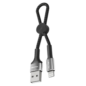 POLYWELL 寶利威爾 USB To Lightning 極短收納充電線  20cm  1個  PW15-W45-A338