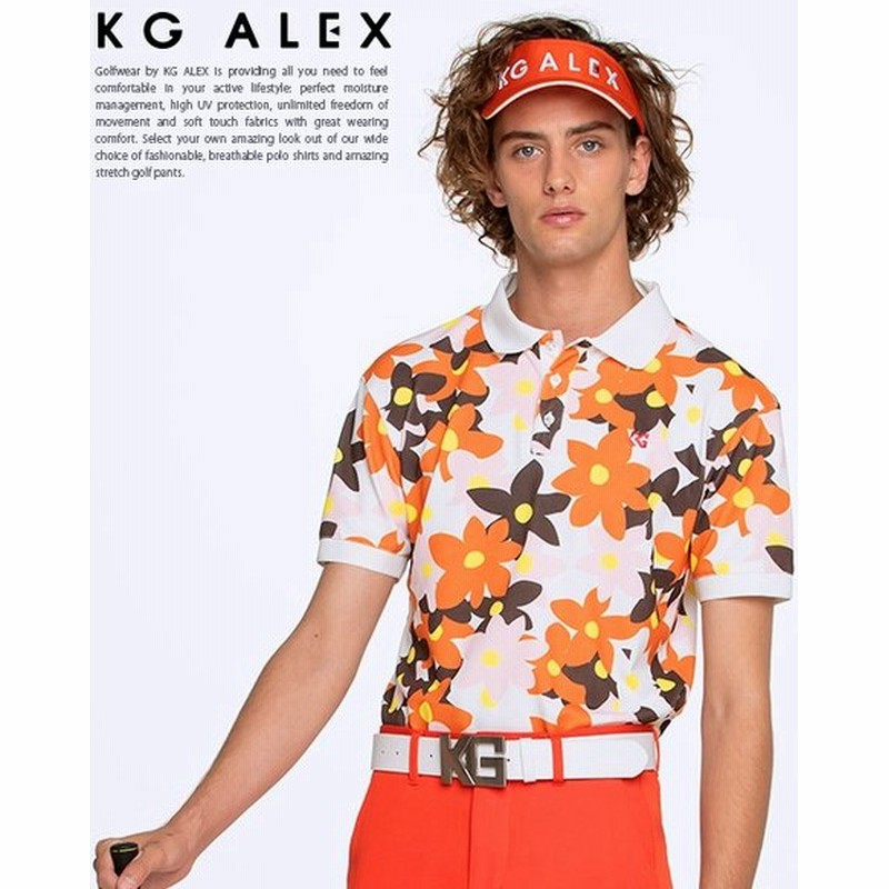 Kg Alex フラワープリント半袖ポロシャツ ゴルフウェア メンズ 春夏用 全3色 M Xl ゴルフウェア メンズ 花柄 半袖ポロ 春 夏 ペアルック 通販 Lineポイント最大0 5 Get Lineショッピング