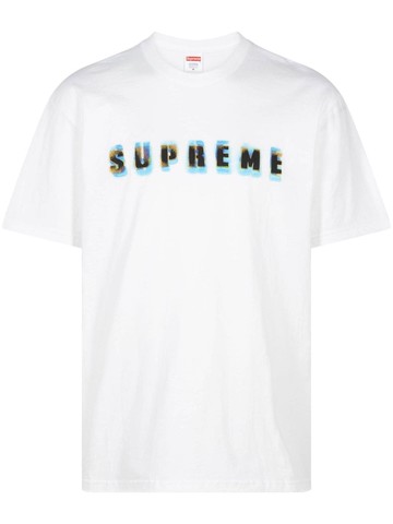 Supreme - Stencil logo-print cotton T-shirt - unisex - Cotton - XXL - White
