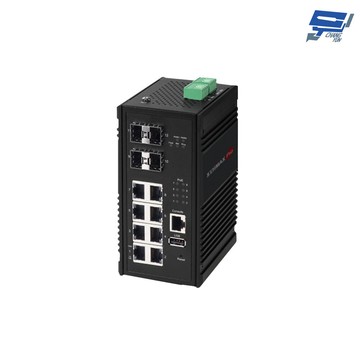 昌運監視器 edimax 訊舟 igs-5408p 工業 8埠千兆 poe+ web管理交換器