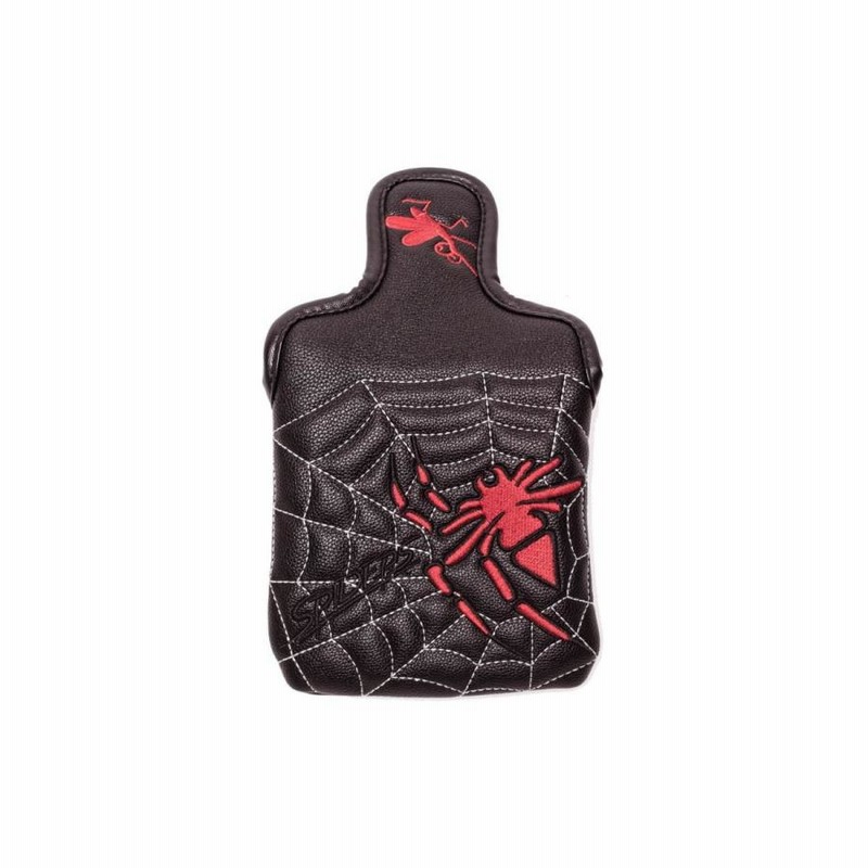スパイダー パター ヘッドカバー付き ゴルフ パターカバー ヘッドカバー マレット マグネット付け
