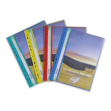 【新德牌】P.P A4 11孔 20入資料簿+名片袋 48本 / 箱 01-512-1 - 紅