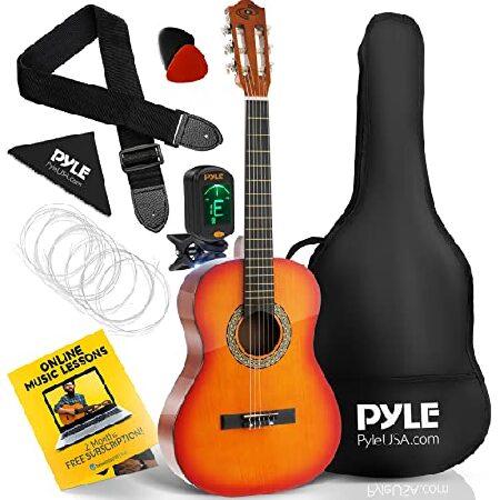 Pyle Classical Acoustic Guitar 36 Inch Junior Size Beginner Starter Kit Steel String Guitarra Acustica Bundle Pack with Gig Bag, Tuner, Picks,並行輸入