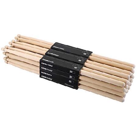 Suwimut 12 Pairs 7A Drum Sticks, Classic Maple Wood Drumsticks for Kids and Beginners, Musical Instrument Percussion Accessories