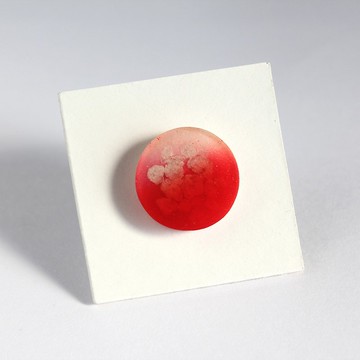 櫻桃放克 / 樹脂耳環 / 單隻 / 圓形色票