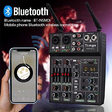 Professional Audio Mixer With Dual Wireless Microphone, Sound Board Console System Interface Channel Dj Mixer USB Bluetooth MP3 Computer Input 48V P