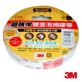 『3M』 118 (18mm x 2yd) 超強悍雙面薄型泡棉膠帶 /捲【APP滿額下單10%點數(單一帳號最高5000點)】1/31止