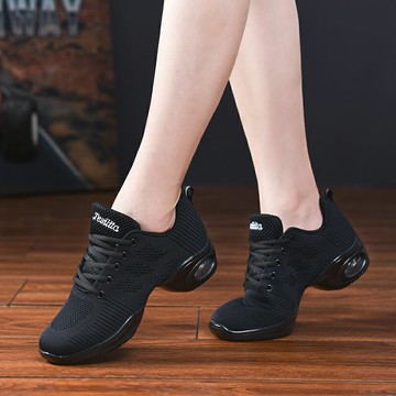 中老年廣場舞現代跳舞蹈鞋女外穿時尚透氣網面運動水兵成人軟底