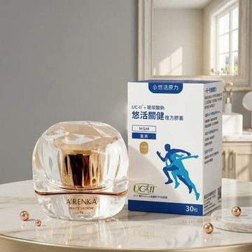 【ARENKA】全能密集逆時活膚霜30g*6+【悠活原力】 悠活關健複方膠囊UC-II+玻尿酸 (30粒/盒)