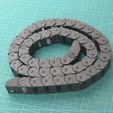 雕刻機床尼龍坦克鏈 塑料走線鏈條工程增強電線拖鏈15*20mm開口