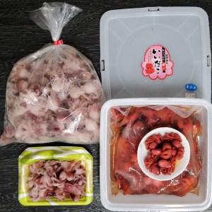 ふるさと納税  いいだこ 2kg セット (ボイル1kg・ピリ辛1kg) 冷凍 蛸 たこ タコ チビタコ 味付 魚介類 茨城県大洗町