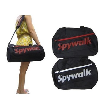 ~雪黛屋~SPYWALK 旅行袋拉鍊主袋+外袋共四層小圓筒袋防水尼龍布