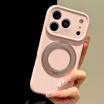 蘋果18Promax手機殼iphone17pro新款櫻花粉膚感液態硅膠360磁吸支架16精孔按鍵全包15簡約防摔保護套