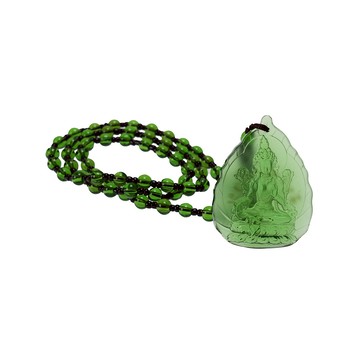 綠度母琉璃項鍊 (觀音菩薩/長壽富貴/佛教七寶)