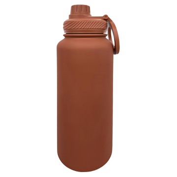 新款手機磁吸支架戶外水壺 304不鏽鋼  磚紅色  1L  1個