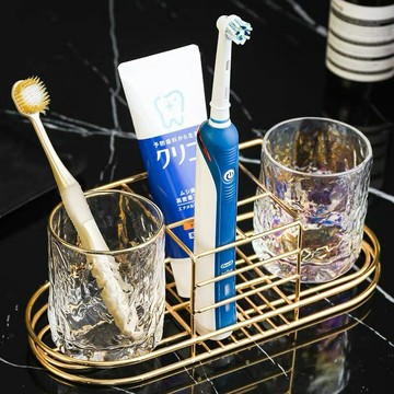 衛生間免打孔牙刷置物架漱口杯刷牙杯牙缸套裝掛墻式壁掛式收納架