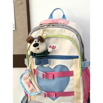 少女雙肩包大容量高中女生原創ins日系小眾時尚背包初中生書包女