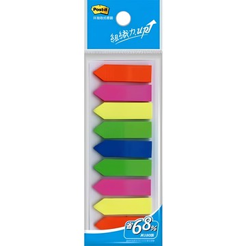 3M Post-it 利貼 584-9 九色利貼箭頭螢光標籤 可再貼螢光標籤